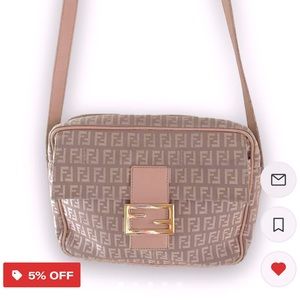 Fendi Pink and Gold Hobo Bag